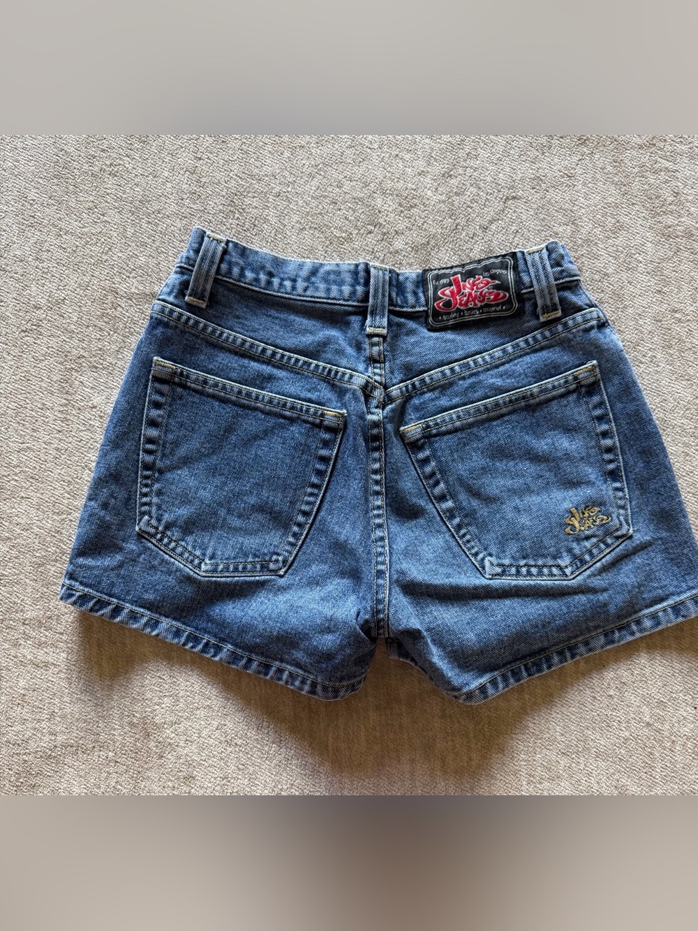 VTG JNCO Dark Blue Denim High-Waist Jean Shorts - 7